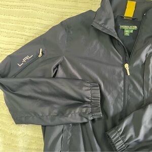 LAUREN ACTIVE Jacket Womens L RALPH LAUREN Windbreaker Mesh Lined Navy Blue